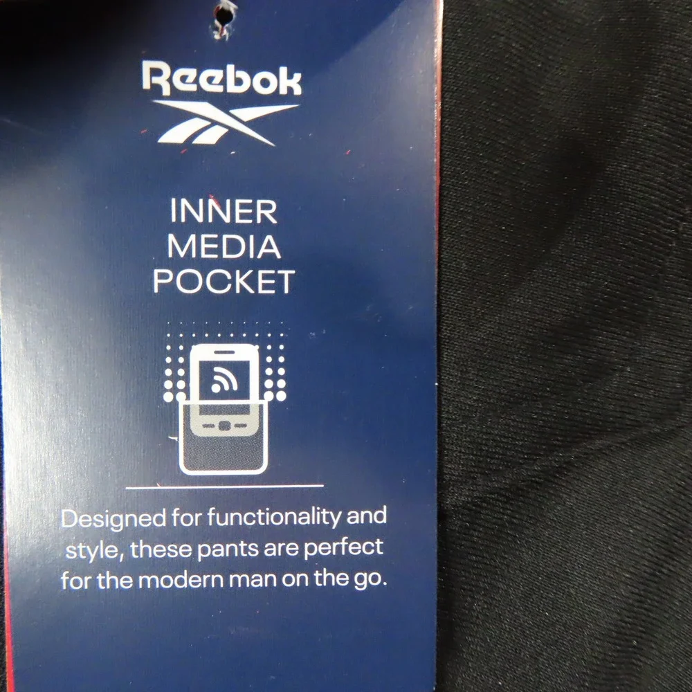 Reebok Voyager 5-Pocket Pant Mens XL‎ 38 x 30 Black Performance Trousers NEW